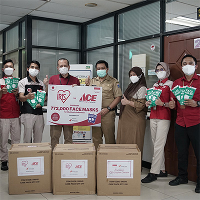 ACE Donates 772,000 IRIS Face Masks to 55 Local Governments in Indonesia